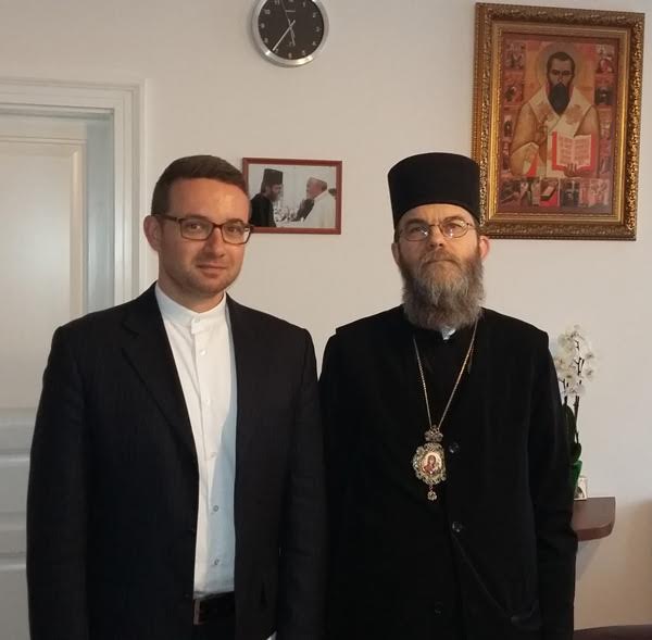 Pfarrer Istvan Hollo und Bischof Atanáz Orosz